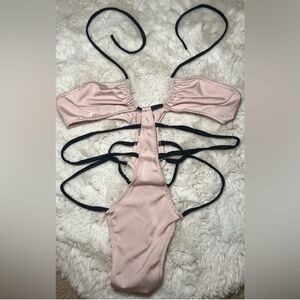 Pink Strappy Bikini